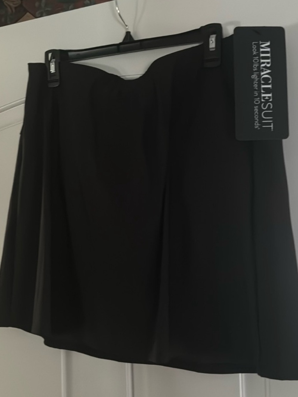 NWT Miraclesuit Fit & Flair Swim Skirt Black New with tags Size 16
